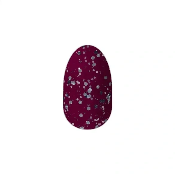 *Retired* Color Street: Wine Down | Deep Purple Red Silver Glitter Fall Dark - Picture 14 of 15